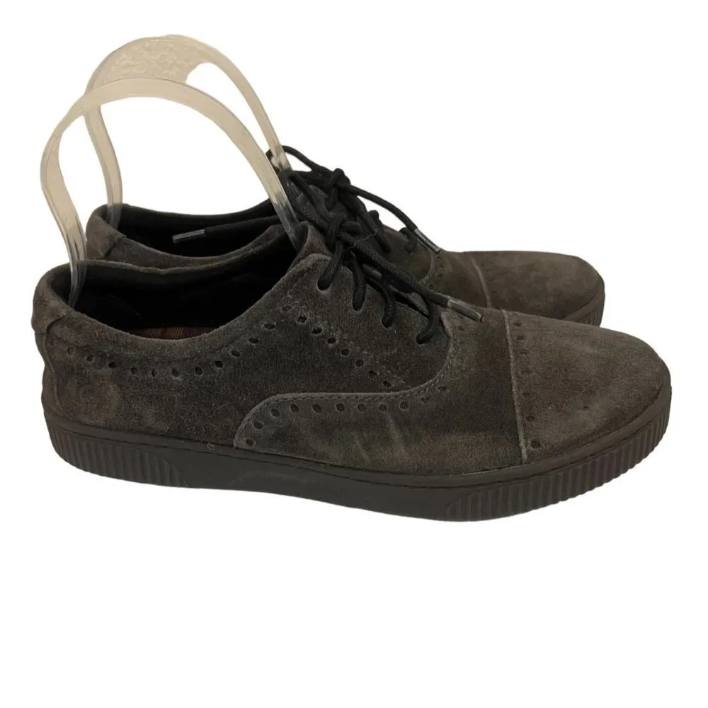 Born Men's‎ Gray Suede Leather Brogue Lace Up Oxford Shoes Size 8.5